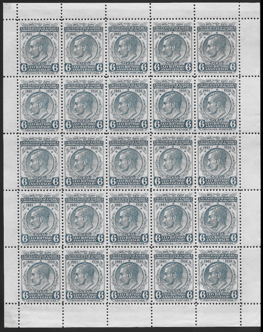 Philippines 1936 Full Sheet 